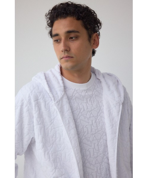 総柄パイルジャガードジップフーディー（パーカー）｜AZUL BY