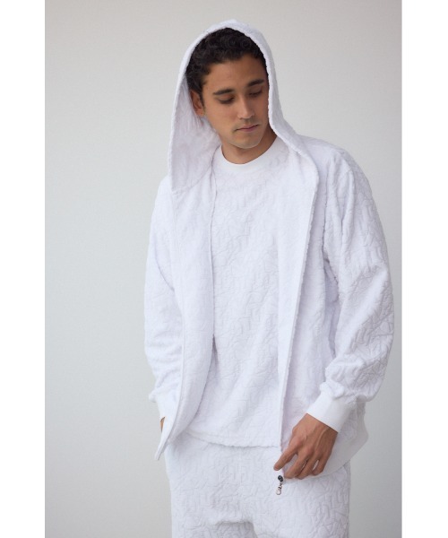 アズール　総柄パイルジャガードジップフーディー　セットアップ 総柄パイルジャガードジップフーディー（パーカー）｜AZUL BY