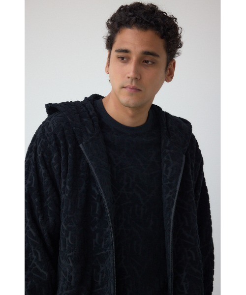 アズール　総柄パイルジャガードジップフーディー　セットアップ 総柄パイルジャガードジップフーディー（パーカー）｜AZUL BY