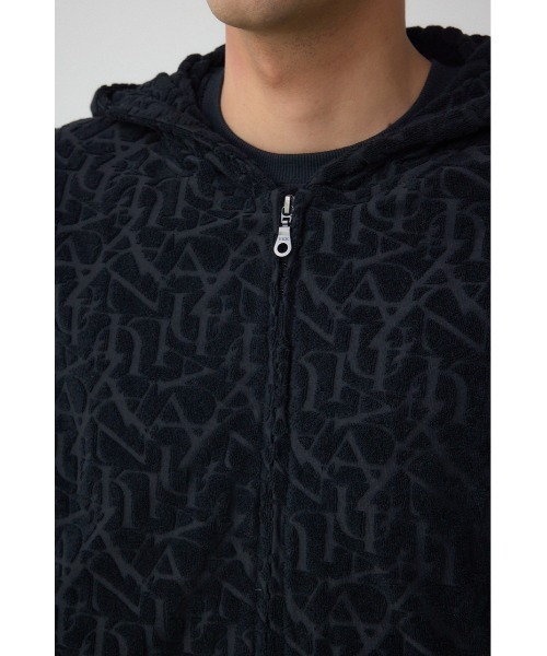 アズール　総柄パイルジャガードジップフーディー　セットアップ 総柄パイルジャガードジップフーディー（パーカー）｜AZUL BY