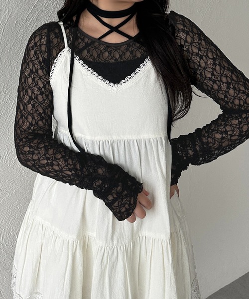 apres jour mignon(アプレジュールミニョン)の「レースロンT【ZOZOTOWN限定アイテム】(Tシャツ/カットソー・レディース・アイボリー/オフホワイト/チャコールグレー/ブラック・フリー/X-LARGE)」の3枚目の写真