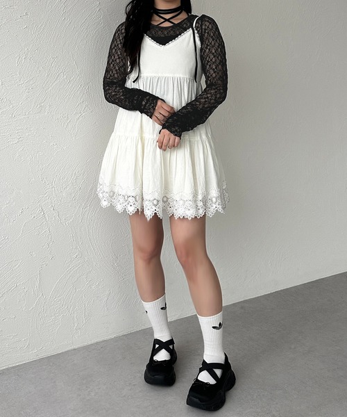 apres jour mignon(アプレジュールミニョン)の「レースロンT【ZOZOTOWN限定アイテム】(Tシャツ/カットソー・レディース・アイボリー/オフホワイト/チャコールグレー/ブラック・フリー/X-LARGE)」の19枚目の写真