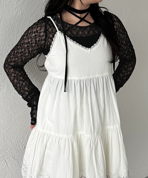 apres jour mignon(アプレジュールミニョン)の「レースロンT【ZOZOTOWN限定アイテム】(Tシャツ/カットソー・レディース・アイボリー/オフホワイト/チャコールグレー/ブラック・フリー/X-LARGE)」の5枚目の写真
