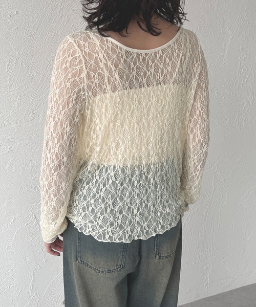 apres jour mignon(アプレジュールミニョン)の「レースロンT【ZOZOTOWN限定アイテム】(Tシャツ/カットソー・レディース・アイボリー/オフホワイト/チャコールグレー/ブラック・フリー/X-LARGE)」の13枚目の写真