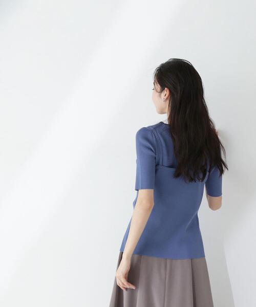 NATURAL BEAUTY BASIC（ナチュラルビューティーベーシック）の「◇ジップキャミレイヤードニット（ニット/セーター・レディース・ブルー/オフホワイト/ブラック・FREE）」の19枚目の写真