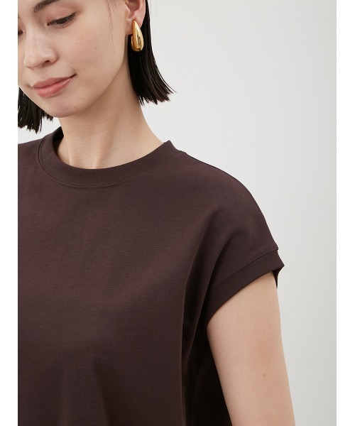 Mila Owen（ミラオーウェン）の「ハイラインフレンチスリーブカットトップス（Tシャツ/カットソー・レディース・ターコイズブルー/その他/ホワイト/ブラウン/ピンク/ネイビー/チャコールグレー・0/1）」の19枚目の写真