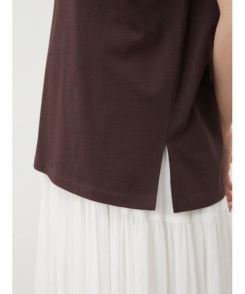 Mila Owen（ミラオーウェン）の「ハイラインフレンチスリーブカットトップス（Tシャツ/カットソー・レディース・ターコイズブルー/その他/ホワイト/ブラウン/ピンク/ネイビー/チャコールグレー・0/1）」の20枚目の写真