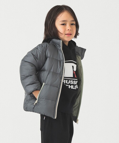 B:MING by BEAMS（ビーミングバイビームス）の「ポケッタブル ダウン ブルゾン 2025FW（90～160cm）（ダウンジャケット/コート・キッズ・ネイビー/オレンジ系その他6/ライトグレー・160/150/140/130/120/110/100/90）」の9枚目の写真