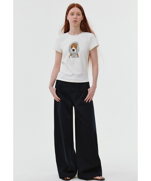 tシャツ ドッグプリントTシャツ FC25S086「Fano Studios」「2025SS」 レディース メンズ tシャツ ドッグプリントTシャツ FC25S086「Fano Studios