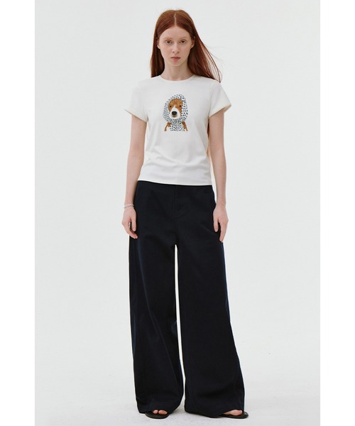 Fano Studios（ファノ ストゥディオズ）の「ドッグプリントTシャツ FC25S086【Fano Studios】（Tシャツ/カットソー・レディース・ホワイト/ブラック/グレー・L/M/S）」の18枚目の写真