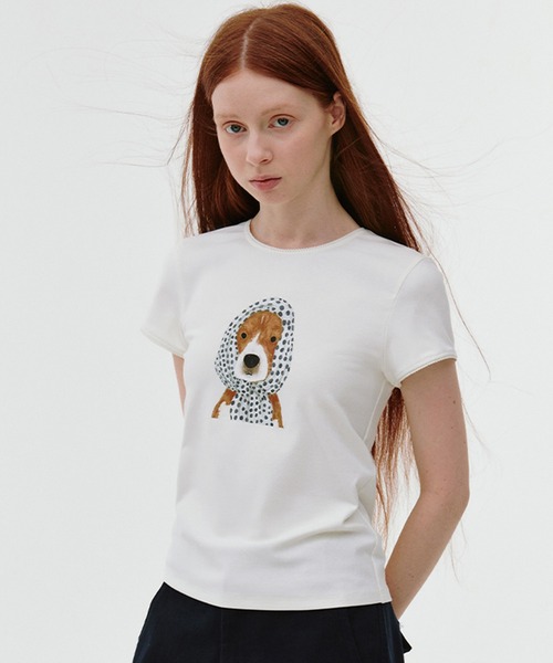 Fano Studios（ファノ ストゥディオズ）の「ドッグプリントTシャツ FC25S086【Fano Studios】（Tシャツ/カットソー・レディース・ホワイト/ブラック/グレー・L/M/S）」の20枚目の写真