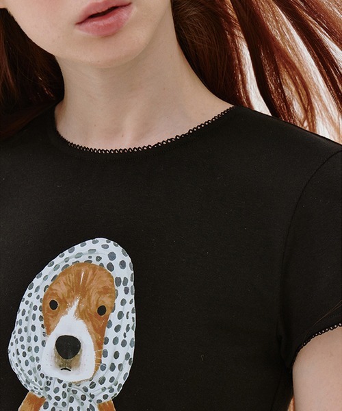 Fano Studios（ファノ ストゥディオズ）の「ドッグプリントTシャツ FC25S086【Fano Studios】（Tシャツ/カットソー・レディース・ホワイト/ブラック/グレー・L/M/S）」の16枚目の写真