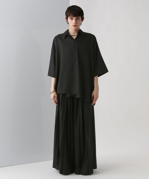 HARE（ハレ）の「ドレープスキッパーシャツ(HARE)（シャツ/ブラウス・メンズ・ブラック/パープル/ホワイト・FREE）」の8枚目の写真