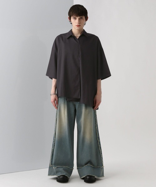 HARE（ハレ）の「ドレープスキッパーシャツ(HARE)（シャツ/ブラウス・メンズ・ブラック/パープル/ホワイト・FREE）」の11枚目の写真