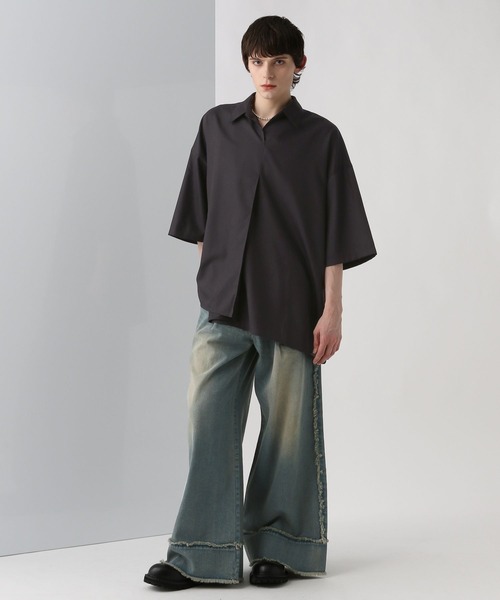 HARE スキッパー シャツ HARE シャツ 「TSUYA SET UP対応」スキッパーシャツ(HARE