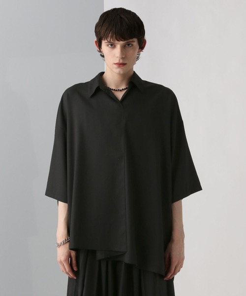 HARE（ハレ）の「ドレープスキッパーシャツ(HARE)（シャツ/ブラウス・メンズ・ブラック/パープル/ホワイト・FREE）」の14枚目の写真