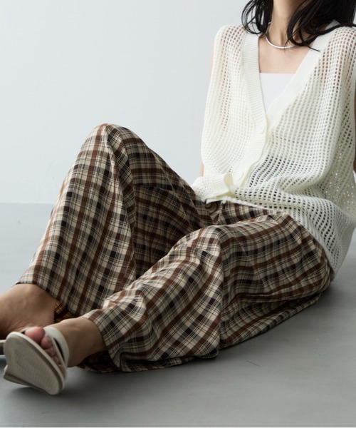 セール】チェックルーズスラックス（スラックス）｜DFFUR