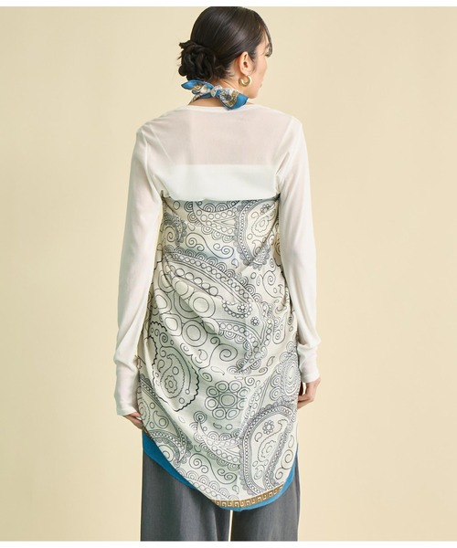 Settimissimo（セッティミッシモ）の「ペイズリー プリント 大判 ストール（ストール/ショール・レディース・ベージュ/オフホワイト・FREE）」の9枚目の写真