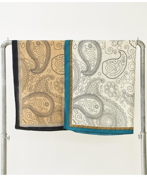 Settimissimo（セッティミッシモ）の「ペイズリー プリント 大判 ストール（ストール/ショール・レディース・ベージュ/オフホワイト・FREE）」の14枚目の写真