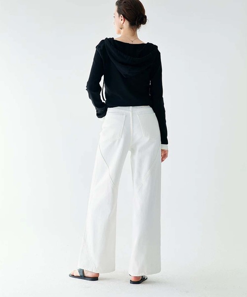 DECADE CLASSIC(ディケイド クラシック)の「【DECADE CLASSIC】ワイドレッグデニムパンツ(デニムパンツ・レディース・ホワイト・SMALL/MEDIUM/LARGE/X-LARGE/XX-LARGE/X-SMALL)」の3枚目の写真