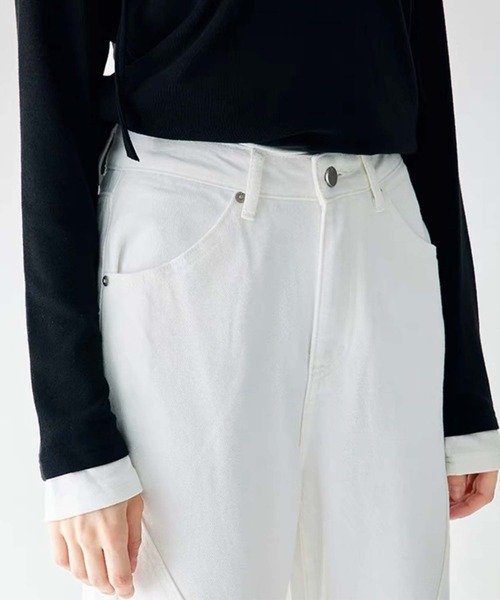 DECADE CLASSIC(ディケイド クラシック)の「【DECADE CLASSIC】ワイドレッグデニムパンツ(デニムパンツ・レディース・ホワイト・SMALL/MEDIUM/LARGE/X-LARGE/XX-LARGE/X-SMALL)」の4枚目の写真