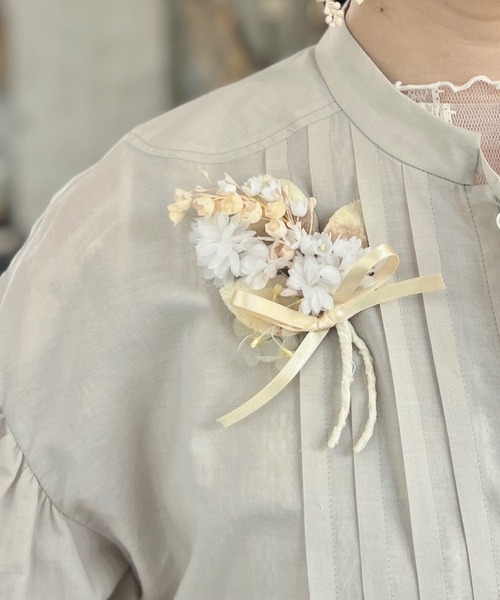 m.soeur（エムスール）の「スズランの花束コサージュ（ブローチ/コサージュ・レディース・ホワイト/ブラック/グレー・FREE）」の15枚目の写真