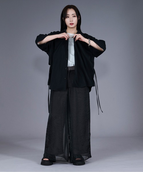 Ellno Loset(エルノロゼット)の「【機能性付き】サイドコードバックヨークシャツ(シャツ/ブラウス・メンズ・ブラック/ブルー系その他/オフホワイト・MEDIUM/LARGE/SMALL)」の16枚目の写真