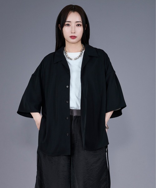 Ellno Loset(エルノロゼット)の「【機能性付き】サイドコードバックヨークシャツ(シャツ/ブラウス・メンズ・ブラック/ブルー系その他/オフホワイト・MEDIUM/LARGE/SMALL)」の14枚目の写真