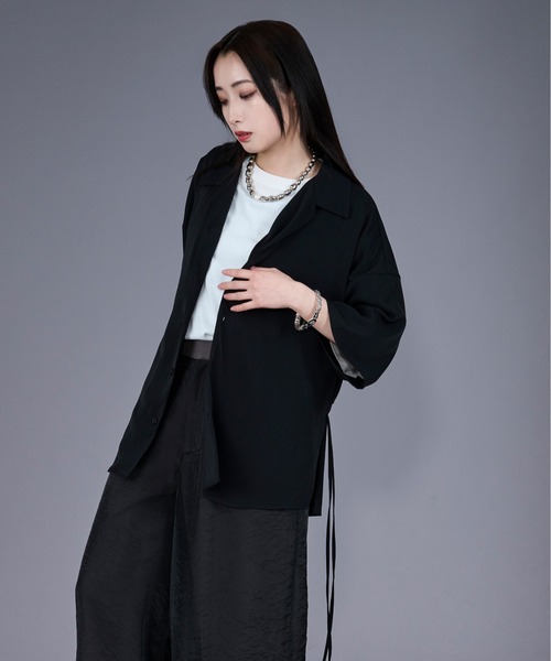 Ellno Loset(エルノロゼット)の「【機能性付き】サイドコードバックヨークシャツ(シャツ/ブラウス・メンズ・ブラック/ブルー系その他/オフホワイト・MEDIUM/LARGE/SMALL)」の15枚目の写真