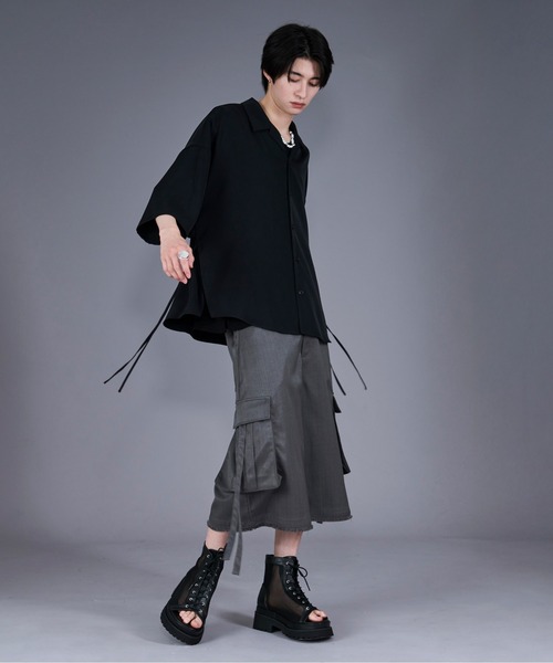 Ellno Loset(エルノロゼット)の「【機能性付き】サイドコードバックヨークシャツ(シャツ/ブラウス・メンズ・ブラック/ブルー系その他/オフホワイト・MEDIUM/LARGE/SMALL)」の12枚目の写真