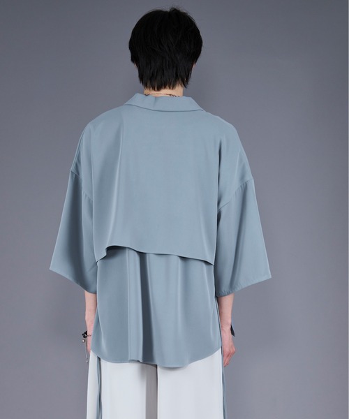 Ellno Loset(エルノロゼット)の「【機能性付き】サイドコードバックヨークシャツ(シャツ/ブラウス・メンズ・ブラック/ブルー系その他/オフホワイト・MEDIUM/LARGE/SMALL)」の19枚目の写真