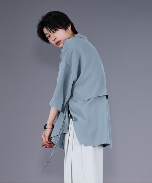 Ellno Loset(エルノロゼット)の「【機能性付き】サイドコードバックヨークシャツ(シャツ/ブラウス・メンズ・ブラック/ブルー系その他/オフホワイト・MEDIUM/LARGE/SMALL)」の21枚目の写真