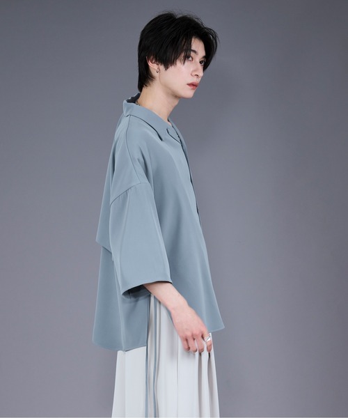 Ellno Loset(エルノロゼット)の「【機能性付き】サイドコードバックヨークシャツ(シャツ/ブラウス・メンズ・ブラック/ブルー系その他/オフホワイト・MEDIUM/LARGE/SMALL)」の22枚目の写真