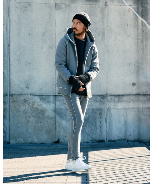 wjk（ダヴルジェイケイ）の「mohair shaggy knit hand warmer（手袋・メンズ・ブラック/ブルー/ダークブラック・FREE）」の5枚目の写真