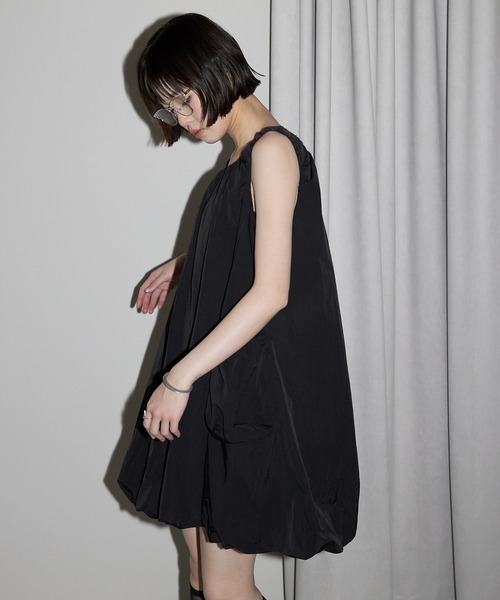 leimn（レイムン）の「【2WAYバルーンシルエットミニワンピース／チュニック】（チュニック・レディース・ブラック/ホワイト・FREE）」の20枚目の写真