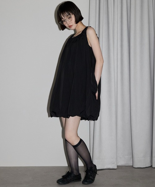 leimn（レイムン）の「【2WAYバルーンシルエットミニワンピース／チュニック】（チュニック・レディース・ブラック/ホワイト・FREE）」の17枚目の写真