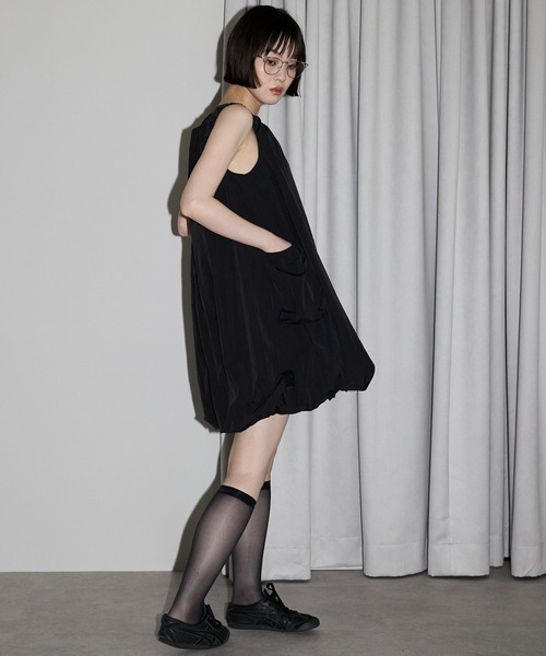 leimn（レイムン）の「【2WAYバルーンシルエットミニワンピース／チュニック】（チュニック・レディース・ブラック/ホワイト・FREE）」の15枚目の写真