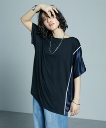 Soiunique | サイド配色切替ゆったりサイズ半袖Tシャツ ［Soiunique］(Tシャツ/カットソー)