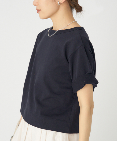 IENA(イエナ)の「クロップドTシャツ(Tシャツ/カットソー・レディース・ホワイト/ネイビー/ベージュ・FREE)」の3枚目の写真