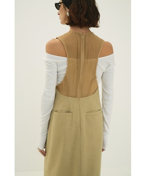 CLANE(クラネ)の「CLANE BACK SHEER MAXI ONEPIECE 18112-5262(ワンピース・レディース・ベージュ・1)」の15枚目の写真