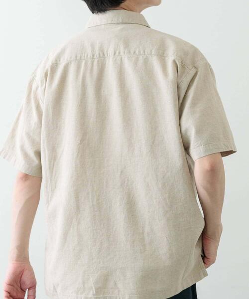 ITEMS URBANRESEARCH(アイテムズ アーバンリサーチ)の「『セットアップ対応』天然素材リネンコットンレギュラーカラー半袖シャツ(シャツ/ブラウス・メンズ・アイボリー/チャコールグレー/オレンジ系その他/ブラウン・MEDIUM/LARGE/X-LARGE)」の10枚目の写真
