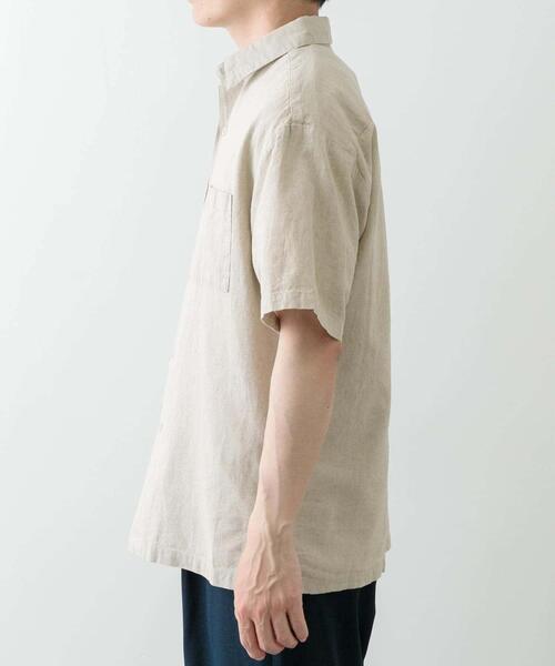 ITEMS URBANRESEARCH(アイテムズ アーバンリサーチ)の「『セットアップ対応』天然素材リネンコットンレギュラーカラー半袖シャツ(シャツ/ブラウス・メンズ・アイボリー/チャコールグレー/オレンジ系その他/ブラウン・MEDIUM/LARGE/X-LARGE)」の13枚目の写真