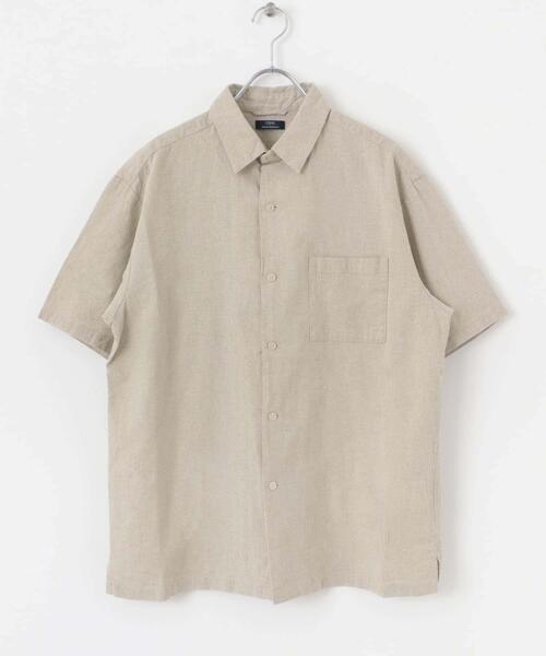ITEMS URBANRESEARCH(アイテムズ アーバンリサーチ)の「『セットアップ対応』天然素材リネンコットンレギュラーカラー半袖シャツ(シャツ/ブラウス・メンズ・アイボリー/チャコールグレー/オレンジ系その他/ブラウン・MEDIUM/LARGE/X-LARGE)」の15枚目の写真