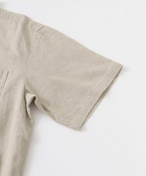 ITEMS URBANRESEARCH(アイテムズ アーバンリサーチ)の「『セットアップ対応』天然素材リネンコットンレギュラーカラー半袖シャツ(シャツ/ブラウス・メンズ・アイボリー/チャコールグレー/オレンジ系その他/ブラウン・MEDIUM/LARGE/X-LARGE)」の16枚目の写真