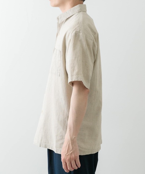 ITEMS URBANRESEARCH(アイテムズ アーバンリサーチ)の「『セットアップ対応』天然素材リネンコットンレギュラーカラー半袖シャツ(シャツ/ブラウス・メンズ・アイボリー/チャコールグレー/オレンジ系その他/ブラウン・MEDIUM/LARGE/X-LARGE)」の22枚目の写真