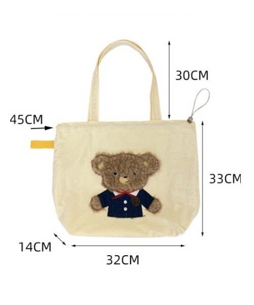 DIAVEL（ディアベル）の「【防水トートバッグ】選べるシャギーワッペントートバッグ（トートバッグ・レディース・グリーン/アイボリー/ブラウン/ブルー・FREE）」の12枚目の写真