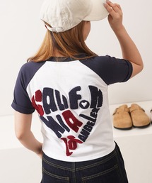 ハート サガラ刺繍 ラグランTシャツ / Heart Sagara Embroidery Raglan T-Shirt