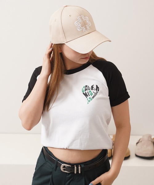 1111clothing（ワンフォークロージング）の「ハート サガラ刺繍 ラグランTシャツ / Heart Sagara Embroidery Raglan T-Shirt（Tシャツ/カットソー・メンズ・ホワイト×ブラック/ホワイト×ネイビー/ブラック×ホワイト・L/M/S）」の14枚目の写真