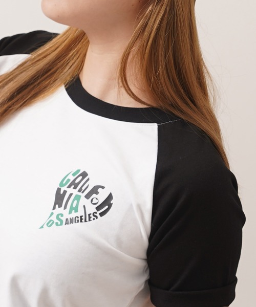 1111clothing（ワンフォークロージング）の「ハート サガラ刺繍 ラグランTシャツ / Heart Sagara Embroidery Raglan T-Shirt（Tシャツ/カットソー・メンズ・ホワイト×ブラック/ホワイト×ネイビー/ブラック×ホワイト・L/M/S）」の15枚目の写真