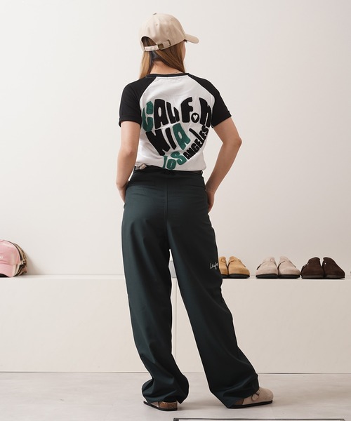 1111clothing（ワンフォークロージング）の「ハート サガラ刺繍 ラグランTシャツ / Heart Sagara Embroidery Raglan T-Shirt（Tシャツ/カットソー・メンズ・ホワイト×ブラック/ホワイト×ネイビー/ブラック×ホワイト・L/M/S）」の4枚目の写真